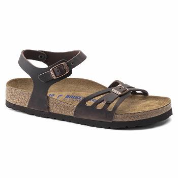 Birkenstock Bali Soft Footbed Oiled Læder Sandaler Dame Brune | DK 342OKI